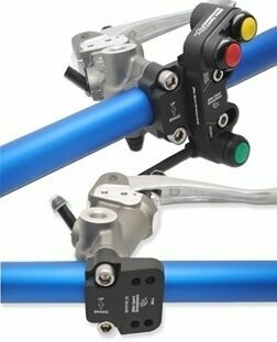 BSD Kawasaki  ZX10R 2016>  3 button Brake pump mount - All ECU types - RHS Stop/Run Start Launch, Master cylinder type: 32mm in-line bolts - standard master cylinder
