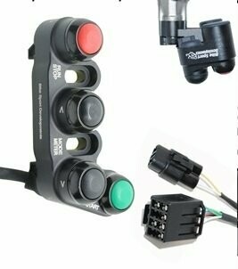 BSD Suzuki GSXR600/750/1000 up to 2016 - 4 way Brake clamp mount - race bike RHS - Stop/Run Mode Up, Mode Down , Start