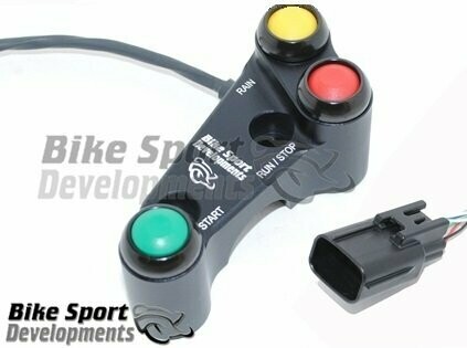 BSD Suzuki GSXR 1000 2017>  3 button Direct Brake pump mount - 32mm in-line bolts -  RHS Stop/Run, Rain, Start