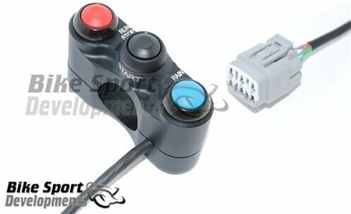 BSD Yamaha R6 2017> 3 button race bike handlebar switch, RHS Stop/Run, Start, Mode