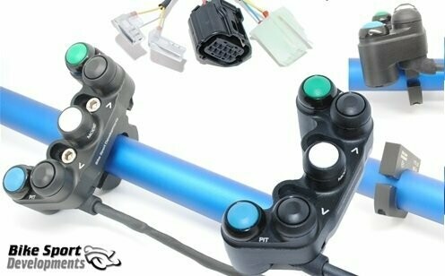 BSD Yamaha R1 2015> 5  button bar clamp mount - Standard ECU - left handlebar switch - Lap Up Select Down