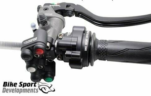 BSD Yamaha R1 2020 - 5 way Brake pump mount - Standard and kit systems - right handlebar switch + Grip housing - Stop/run Up Select Down Start