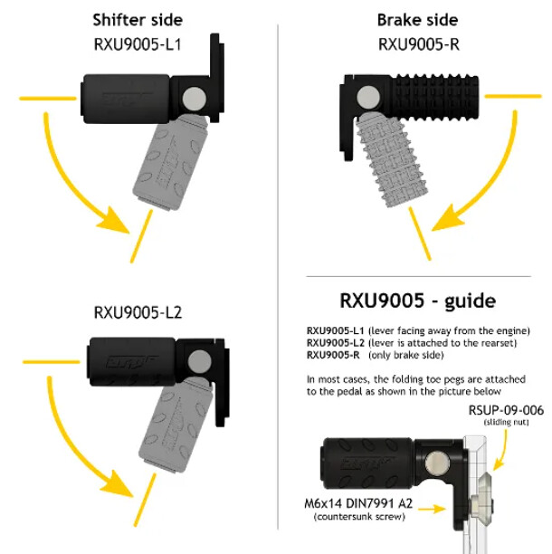 ARP Racing - Toe peg - folding