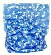 Soft backed reusable diaper - anchors away