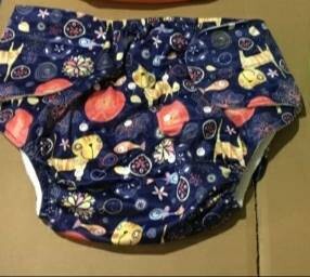 Baby land Adult Reusable Diaper - cat &amp; fish
