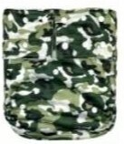 Soft backed reusable diaper - green camo