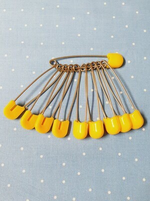 Diaper Pins - Flat head - Yellow