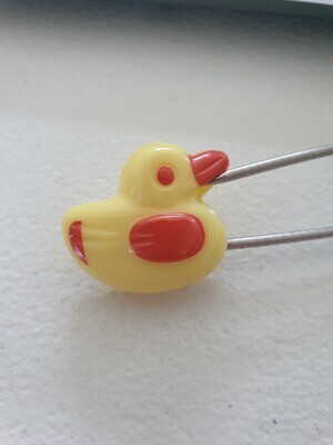Diaper Pins - Duck - Yellow with orange wings