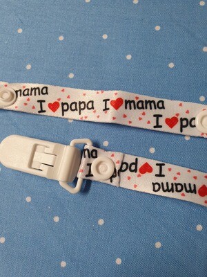 Pacifier Clip - Material - I Love