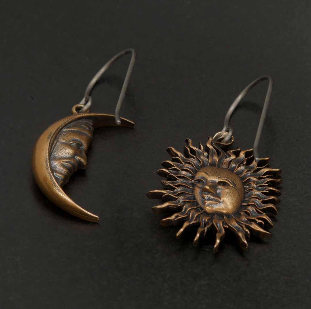 Sun&amp;Moon Earring Bronze