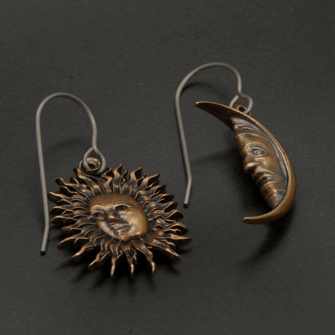 Sun&amp;Moon Earring Bronze