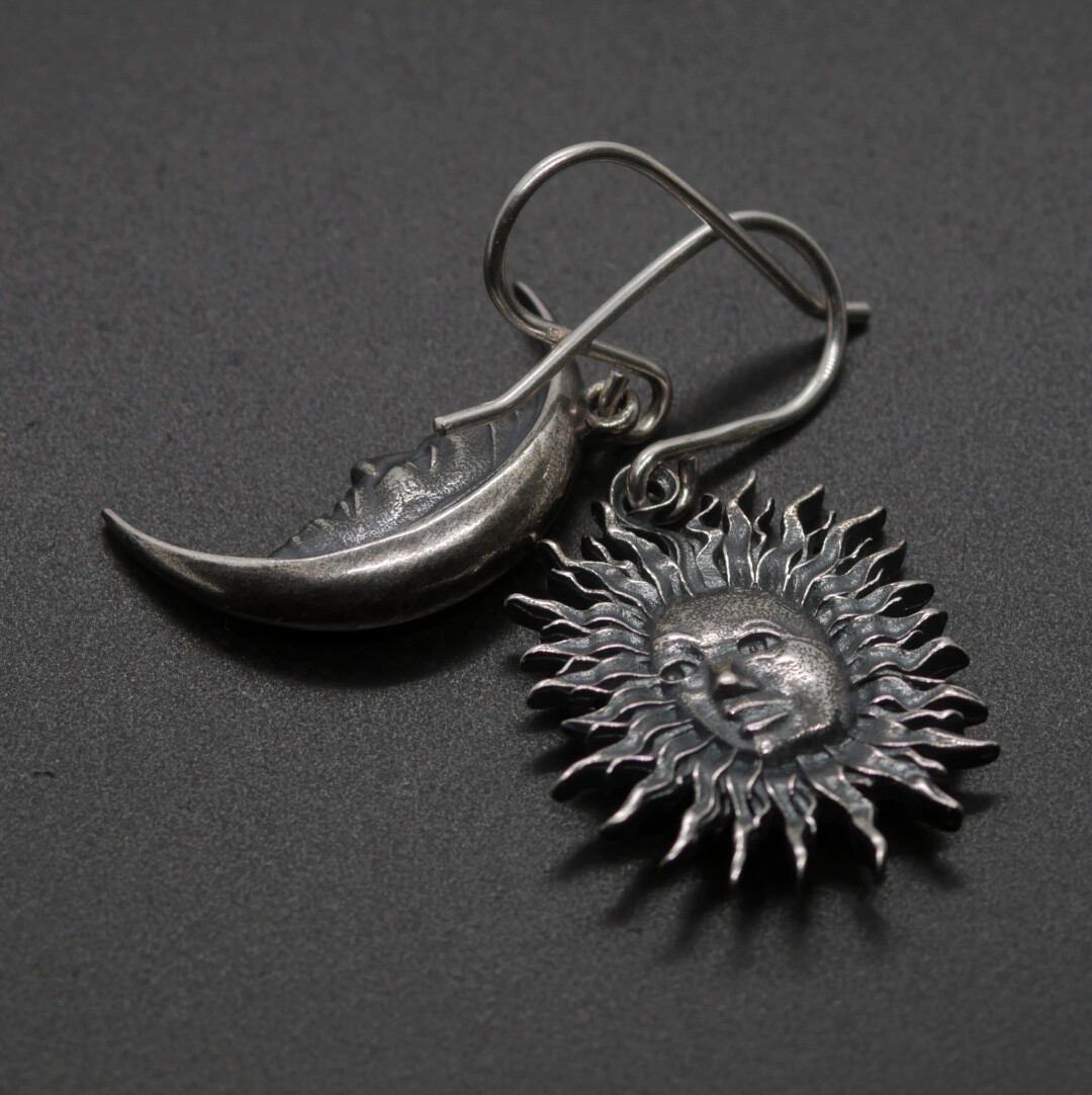 Sun&amp;Moon Earring Silver