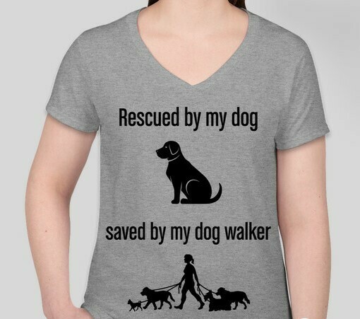 Women's T-shirt Rescued and Saved (Gray)