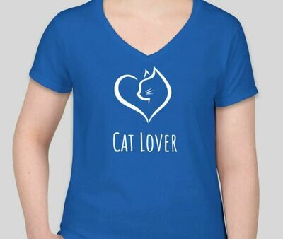 Women's T-shirt Cat Lover (Royal)