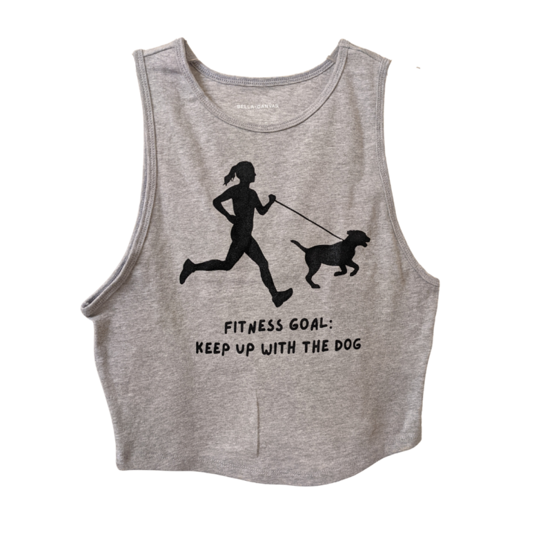 Women's Activewear Top Fitness Goal (Gray)