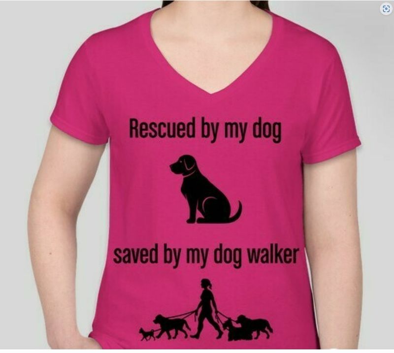 Women's T-shirt Rescued and Saved T-Shirt (Pink)