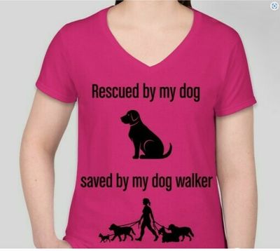 Women's T-shirt Rescued and Saved T-Shirt (Pink)