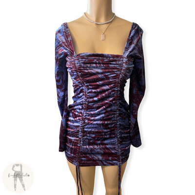 Marble Design Velvet Dress ( NWT )