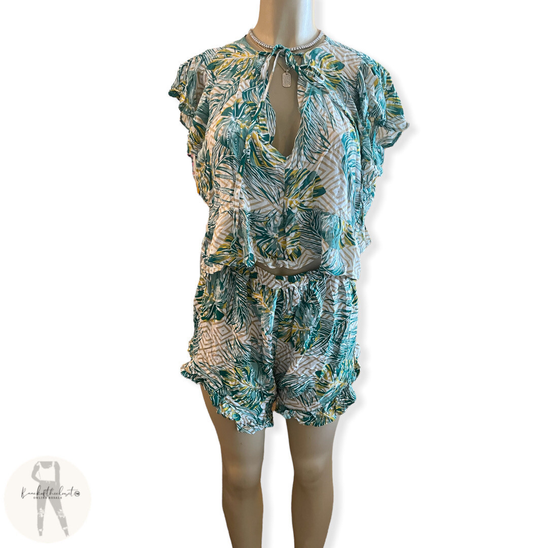 Tropical Two Piece Short Set