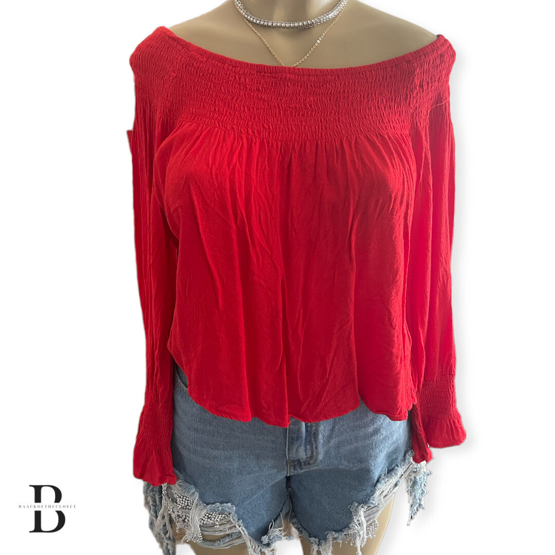 Red Flowing Top