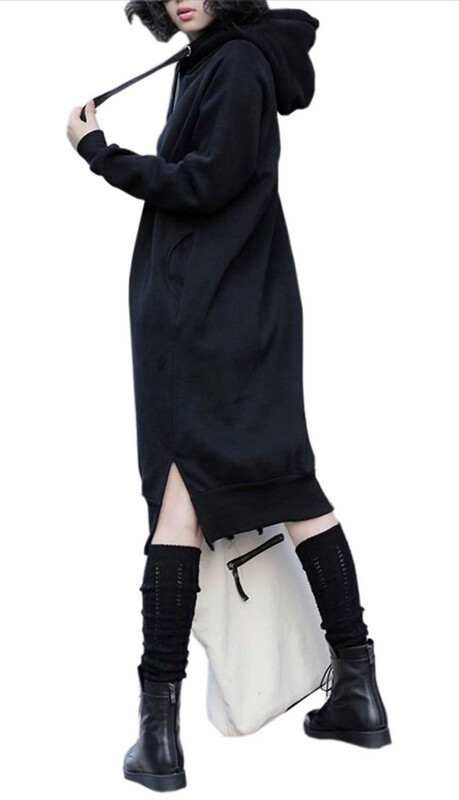 NUTEXROL Sweatshirt Dress Black