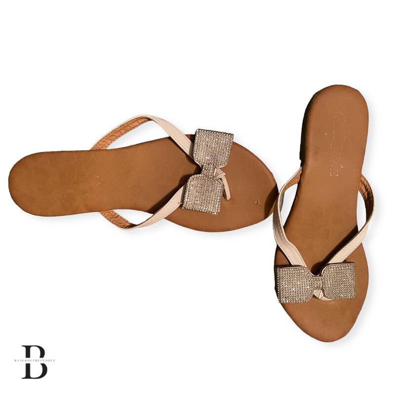 Rhinestone Bow Sandals