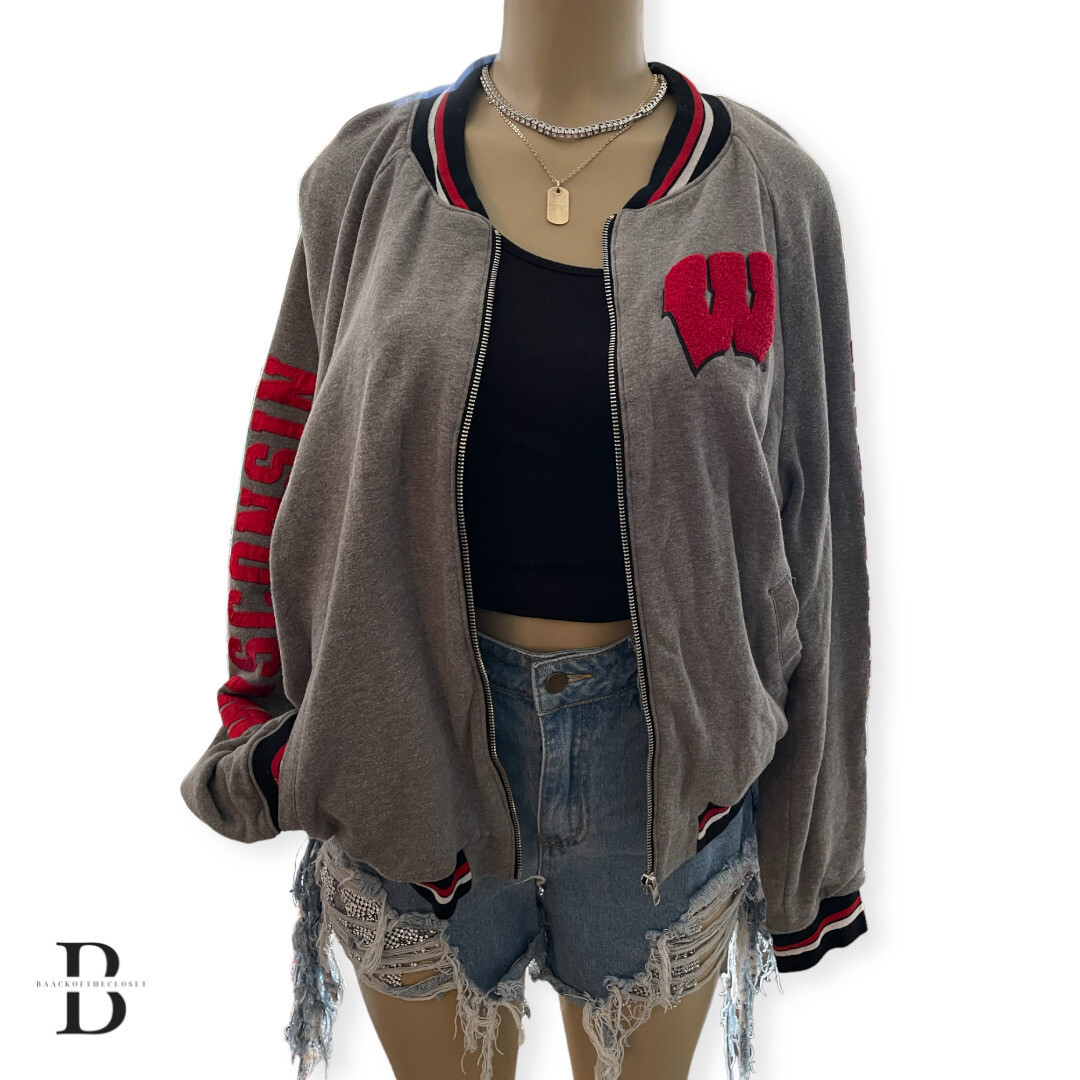 PINK Brand Wisconsin Varsity Jacket