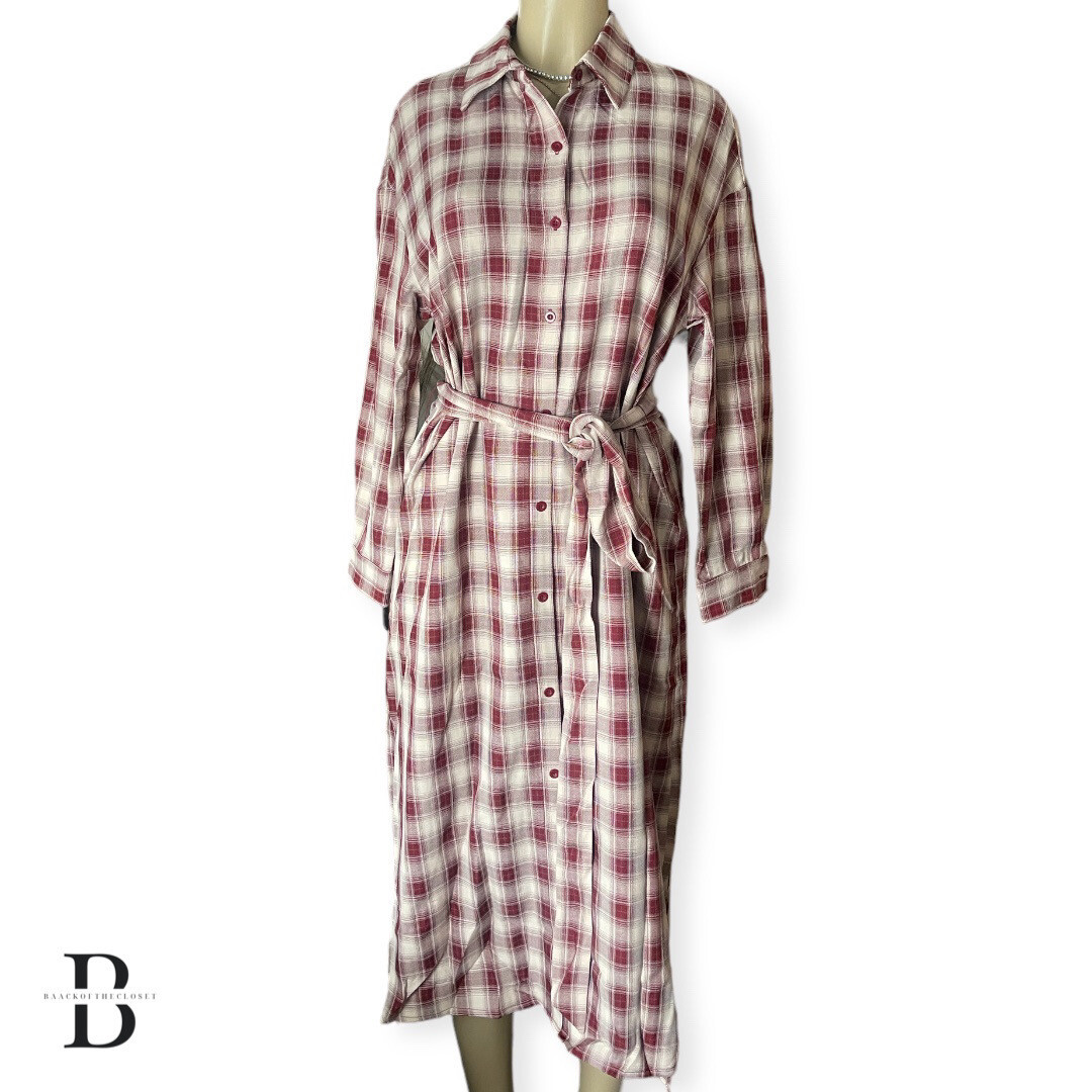 Shein Button Up Shirt Dress Long NWOT