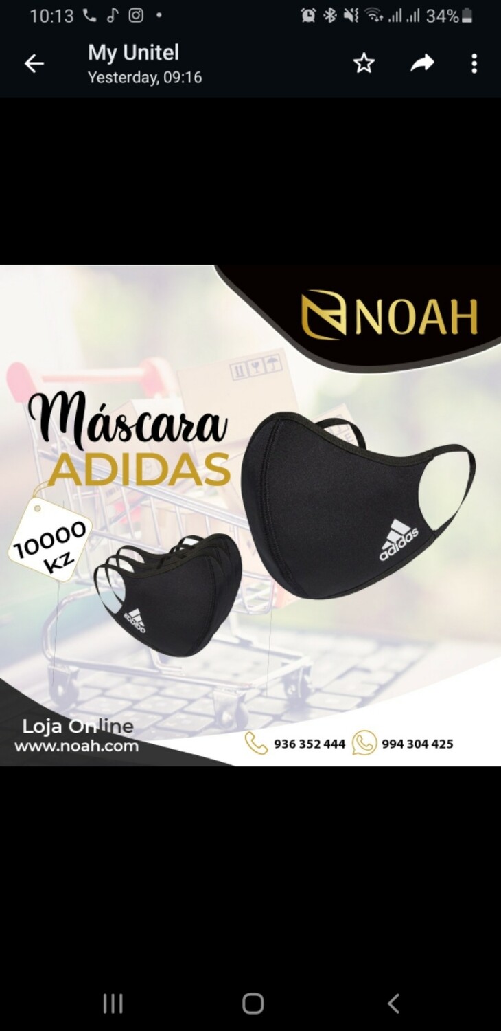 Máscaras Adidas e Reebok