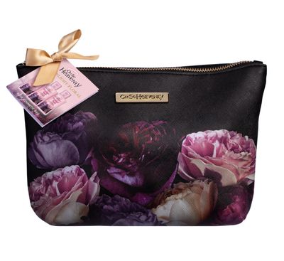 Moonlight Floral Rose Cosmetic Bag