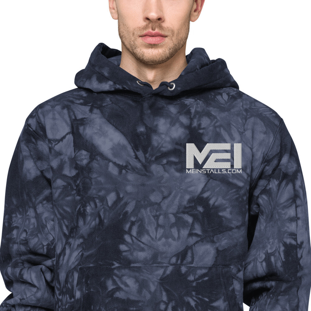 MEI  Embroidered Unisex Champion tie-dye hoodie