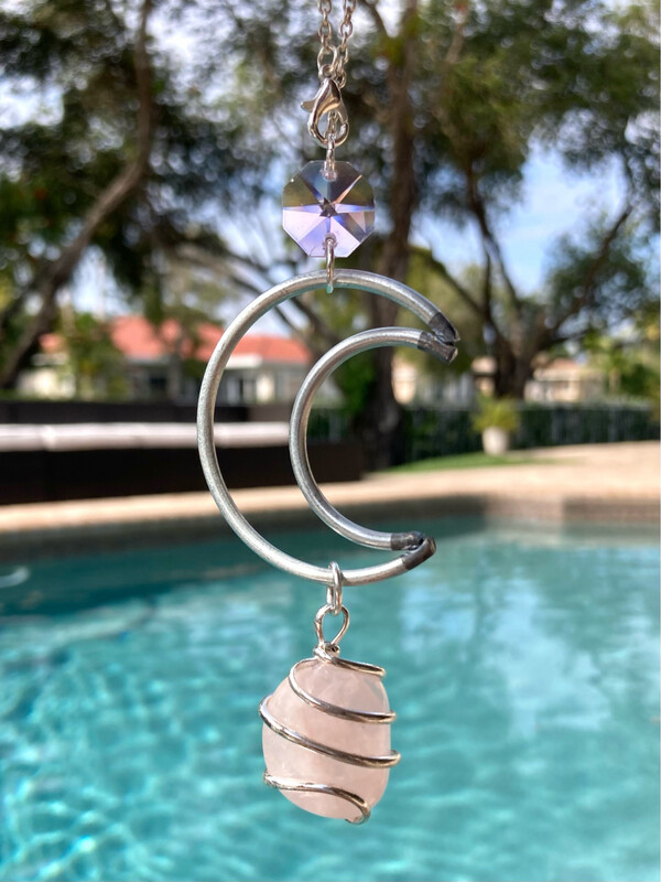 Rose Quartz Car Charm