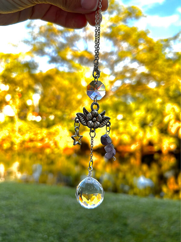 Amethyst Protection Car Charm