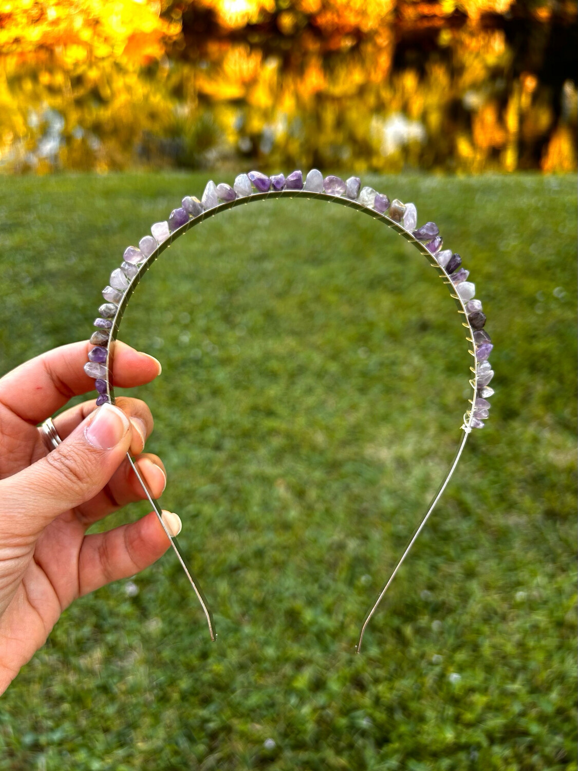 Amethyst Peace Headband (Silver)