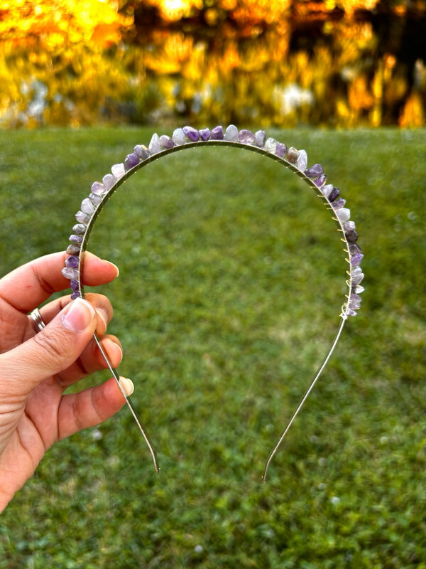Amethyst Peace Headband (Silver)