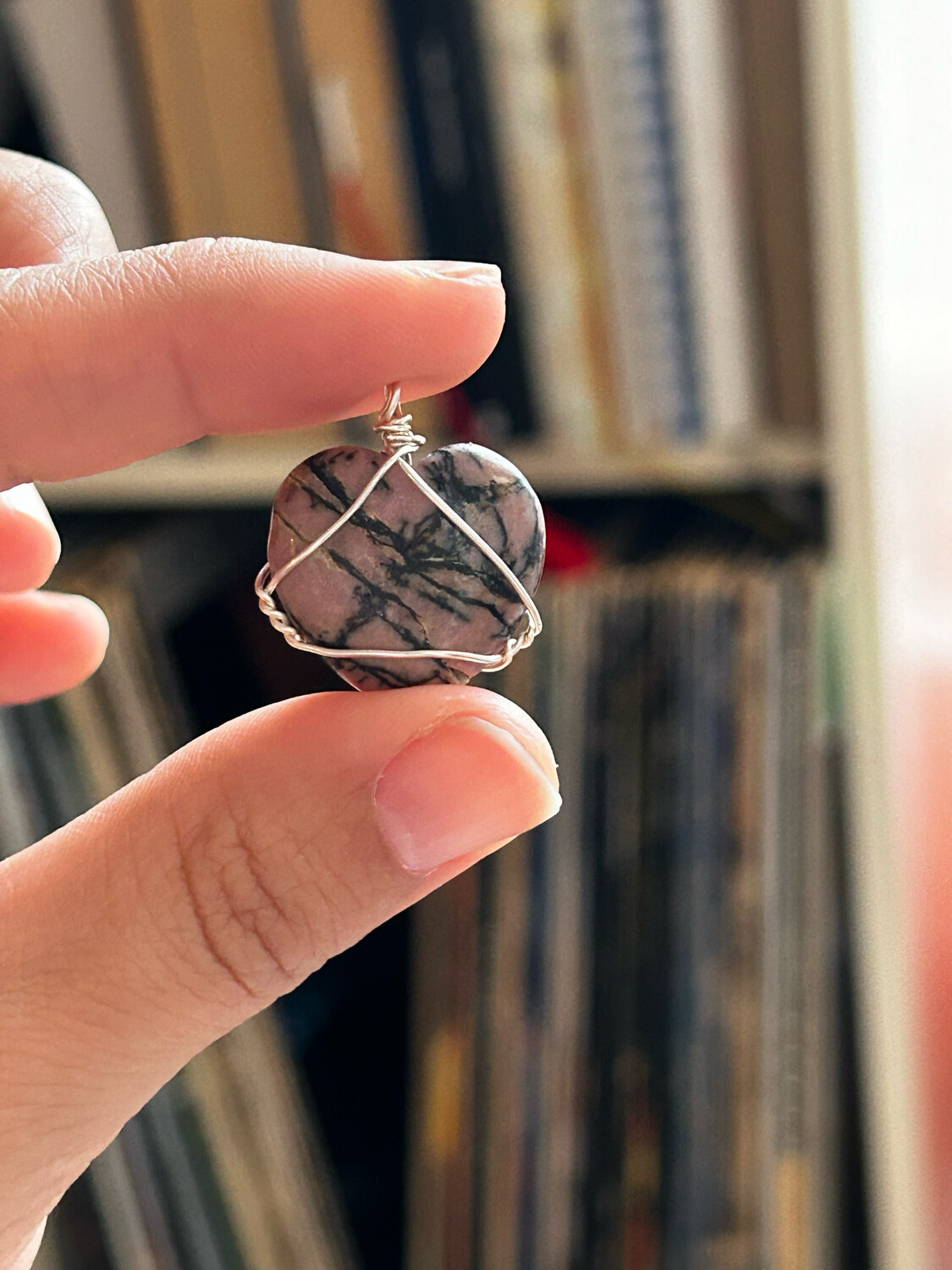 Pink Rhodonite Mini Heart