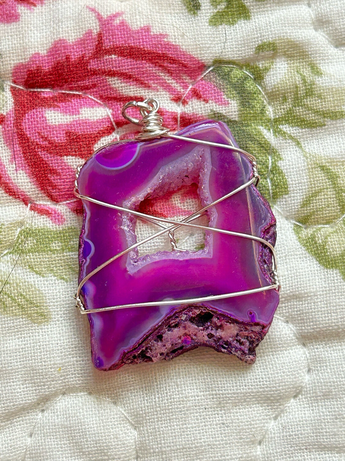 Purple Agate Pendant
