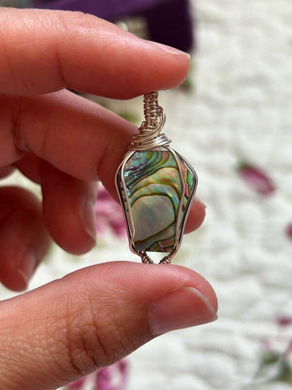 Abalone Coffin Pendant