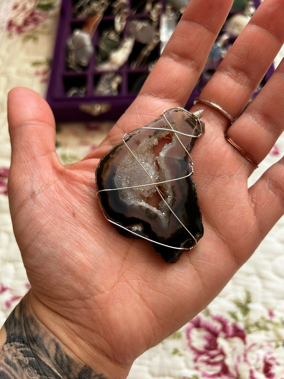 Black Agate Slice