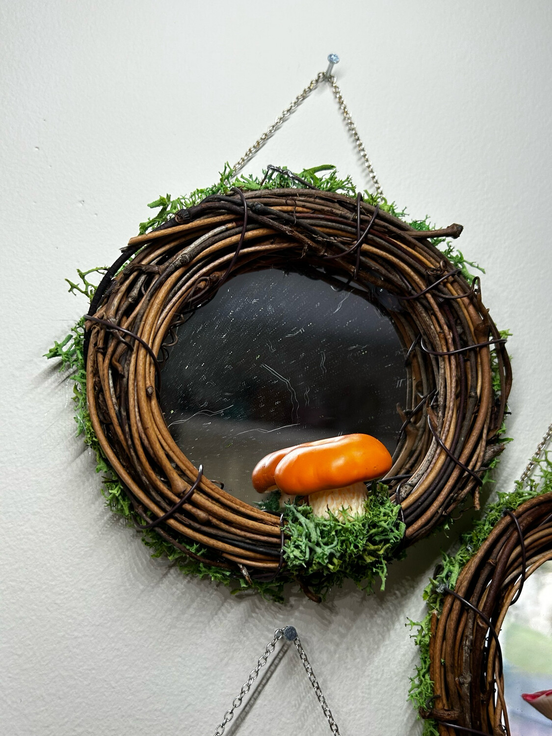 Orange Mushroom Mirror