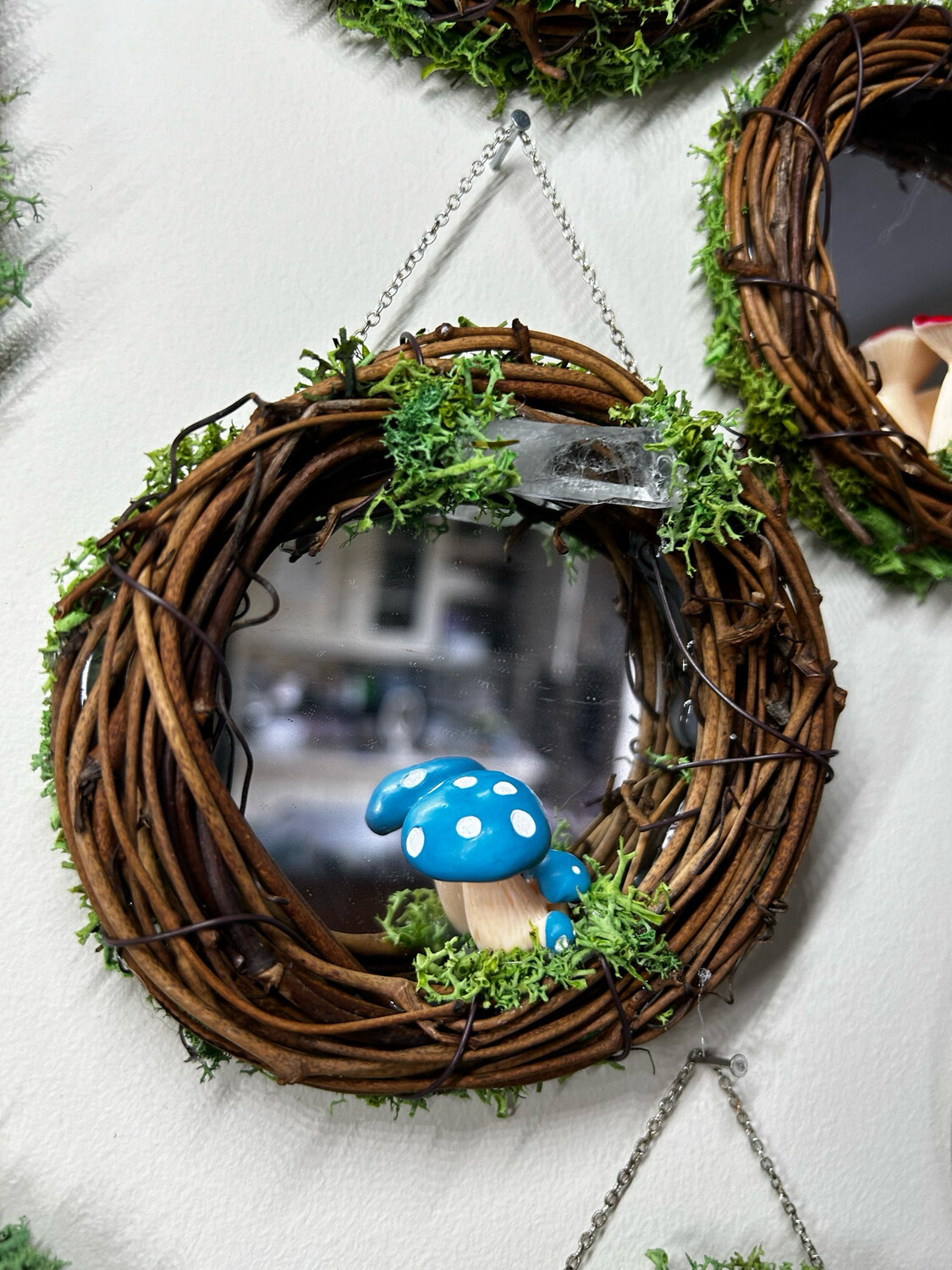 Blue Mushroom Quartz Mirror