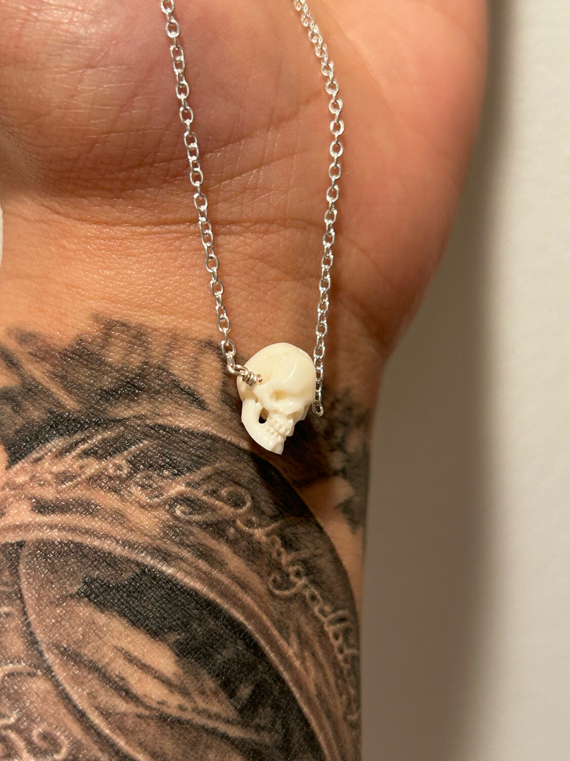 Fairy Skull Bone Carving Necklace