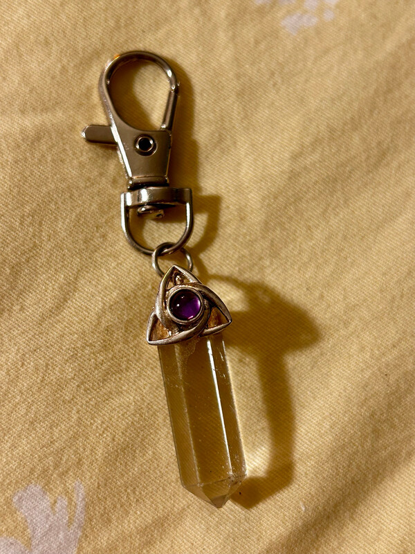 Clear Quartz Keychain