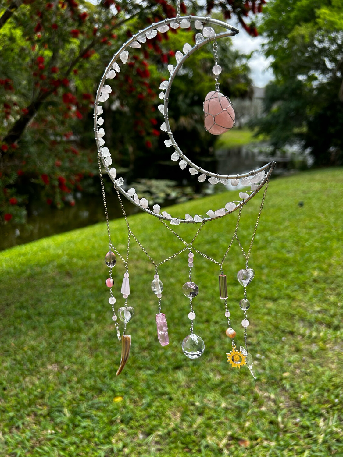 Rose Quartz Moon Catcher