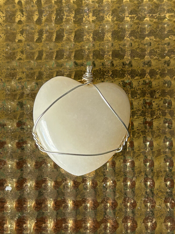 Yellow Calcite Heart