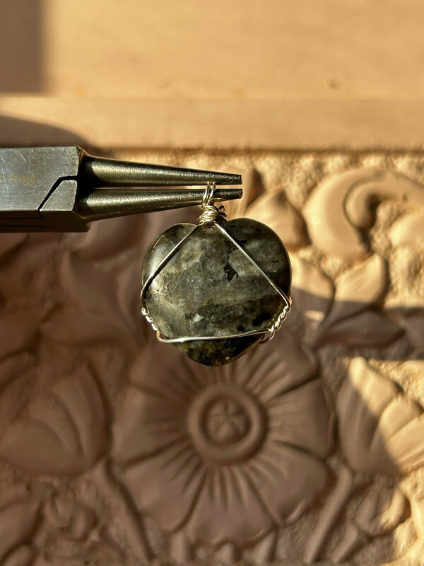 Larvikite Mini Heart