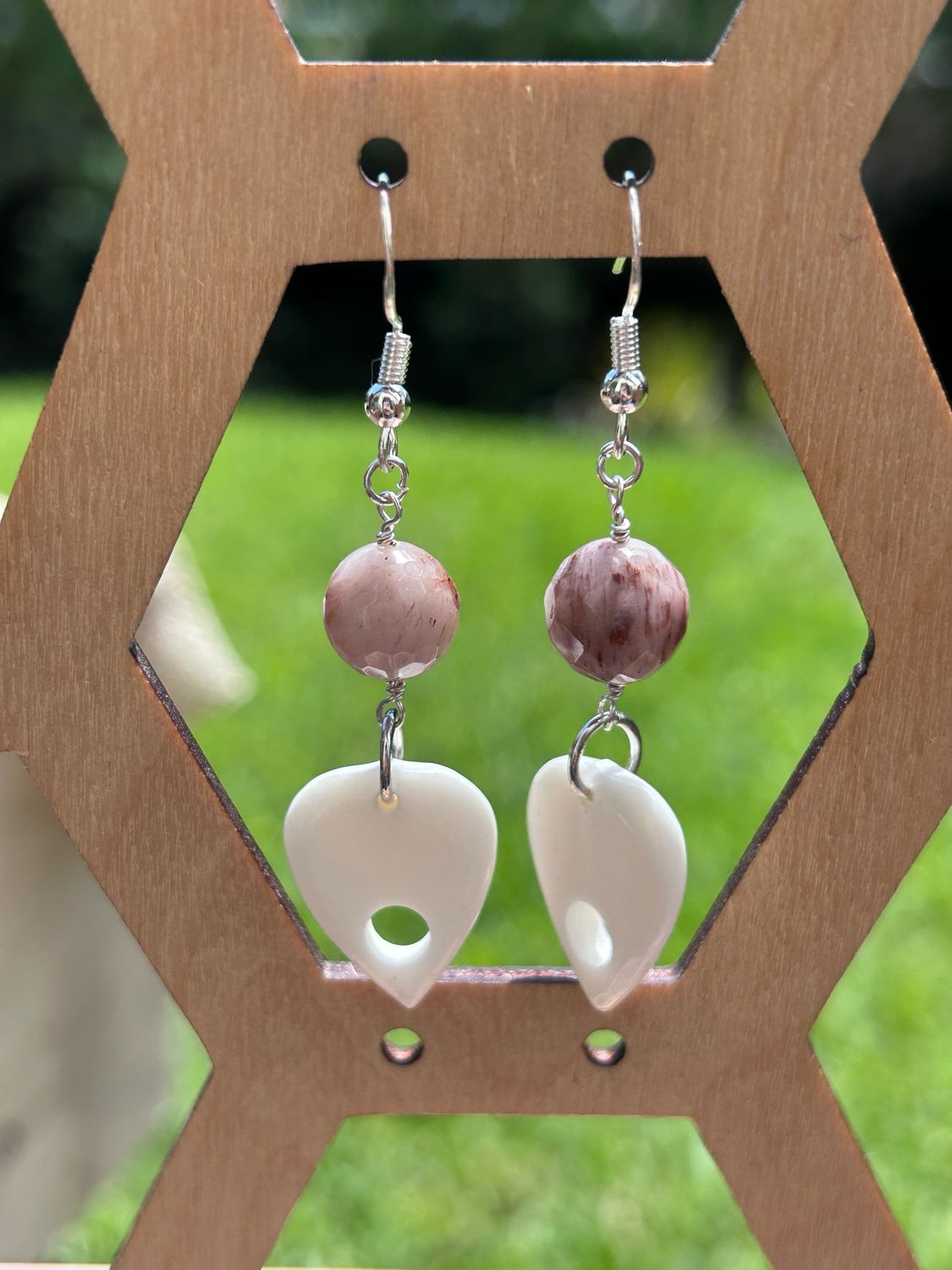 Agate and Bovine Bone Carved Planchettes