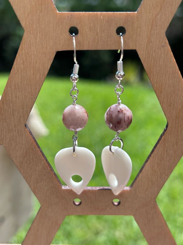 Agate and Bovine Bone Carved Planchettes