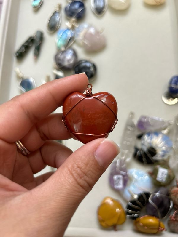 Red Jasper Heart