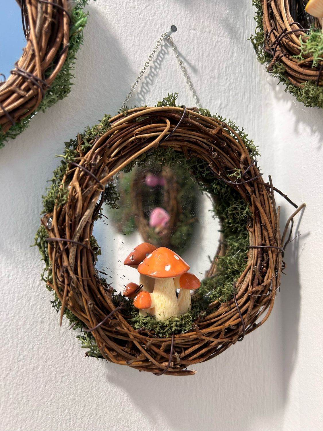 Orange Mushroom Mirror